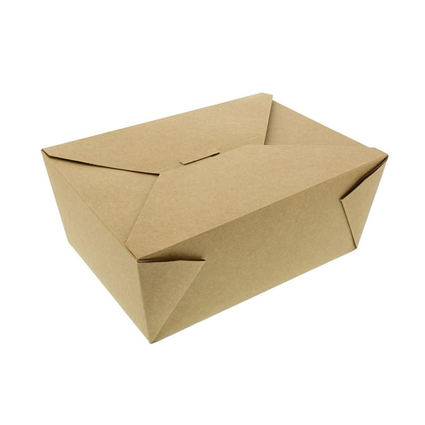 Package of 160 7-3/4 x 5.5 x 3.5 Royal #4 Kraft Folded Takeout Box